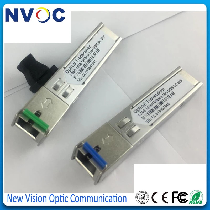 5 пара/лот 1 25 Гбит/с 1310/1550 40 км WDM DDM SC BiDi волоконно-оптический SFP трансивер