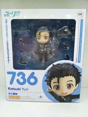 736 ELBCOS YURI! На льду Ю. Кацуки 10 см/3,9 ''изменить лицо Q версия ПВХ модель игрушки Фигурки - Цвет: 736