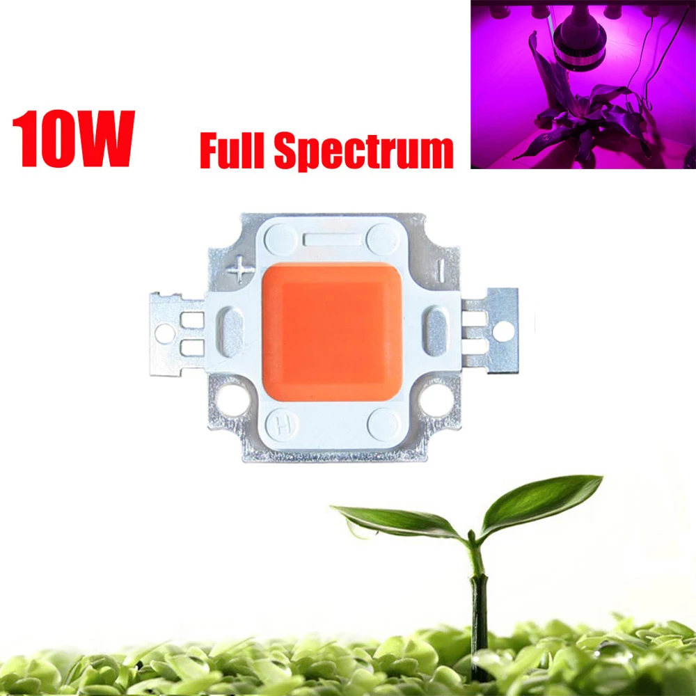 

10pcs/lot 45mil 10W Full Spectrum 400~840nm SMD LED Growth Chip BridgeLux Light Lamp For Plant Night Grow