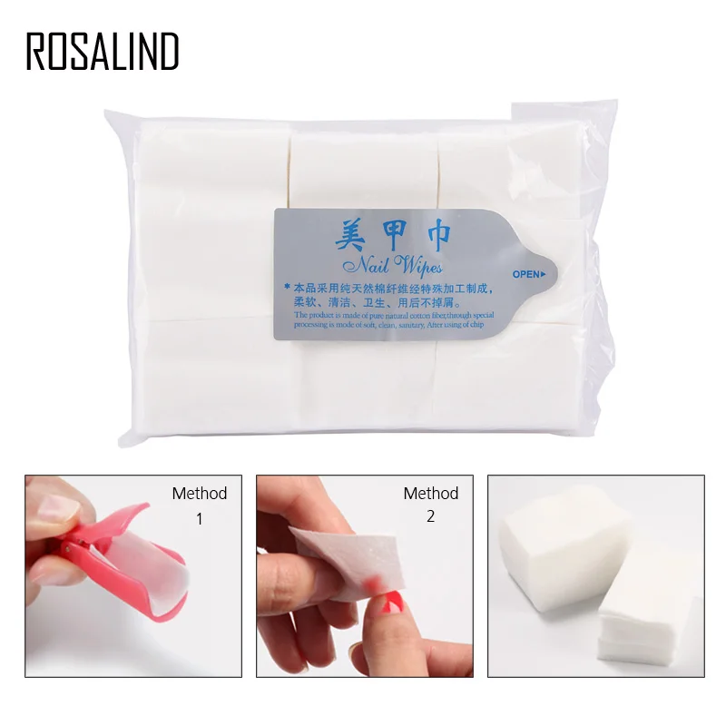 ROSALIND 900 шт./пакет хлопковые обертки полотенце для ногтей высококачественное