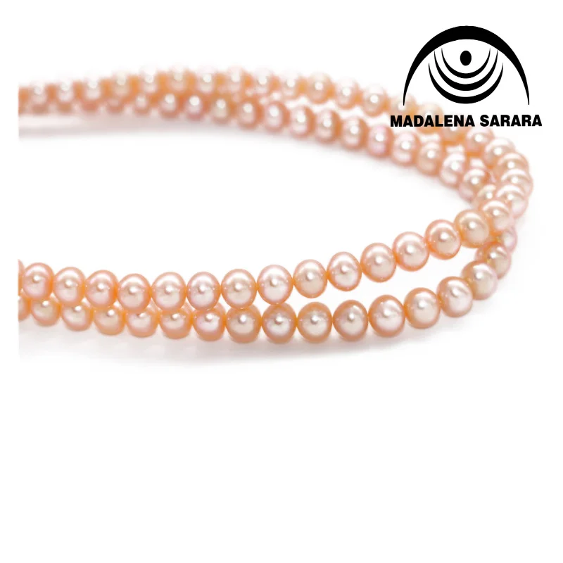 

MADALENA SARARA AAA 8mm-9mm Freshwater Pearl Strand For Women Necklace Pink White Purple Optional Fine Luster