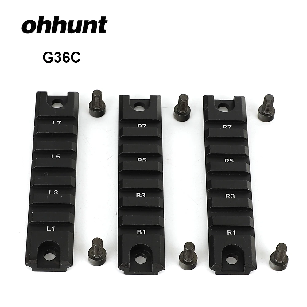 Ohhunt тактический Пикатинни Вивер рейку 3 шт. наборы 7 слотов для охоты оптические прицелы винтовка