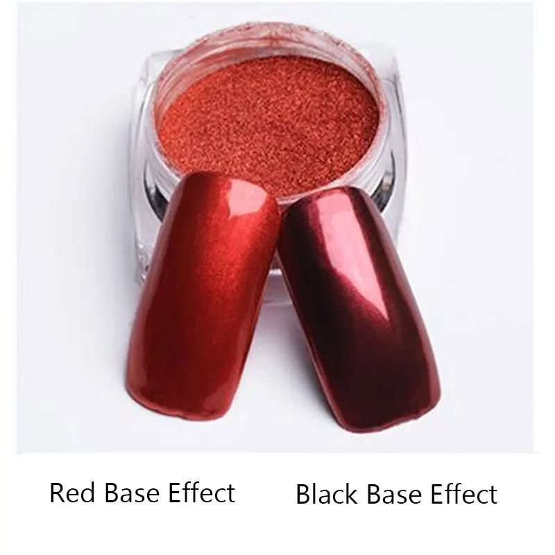 Red Новинка, 1 г, зеркальный порошок, золото, серебро, пигмент для ногтей, блеск для ногтей, хромированный эффект, Волшебная зеркальная пудра для ногтей, аксессуары для ногтей - Цвет: Red