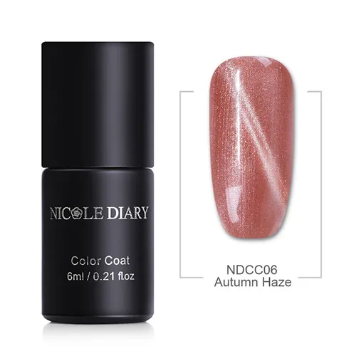 NDCC06 NICOLE DIARY 6 мл Магнитный Гель-лак для ногтей кошачий глаз волны Искрящийся магнитный гель-светильник для воды отмачиваемый УФ-Гель-лак - Цвет: NDCC06