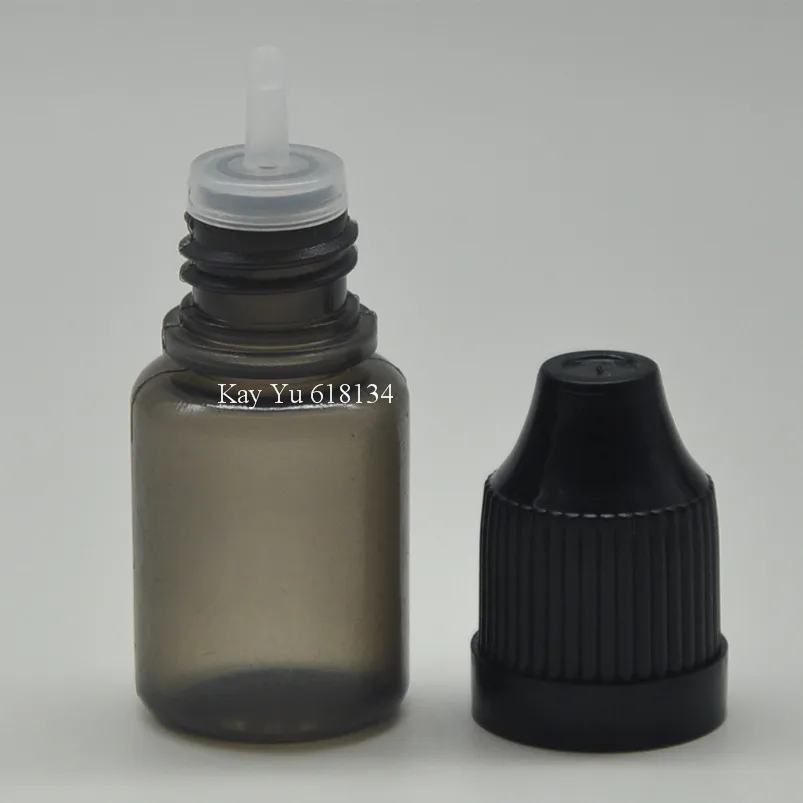 400pcs black plastic bottle 5ml, squeezed bottles, 5ML sample dropper bottle with thin tip wholesale