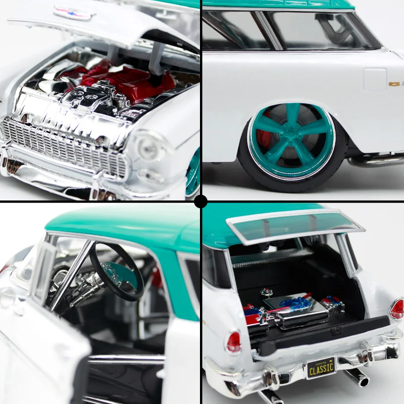 Винтажная белая модель автомобиля Maisto 1:18 1955 Chevrolet NOMAD литая новая игрушка в