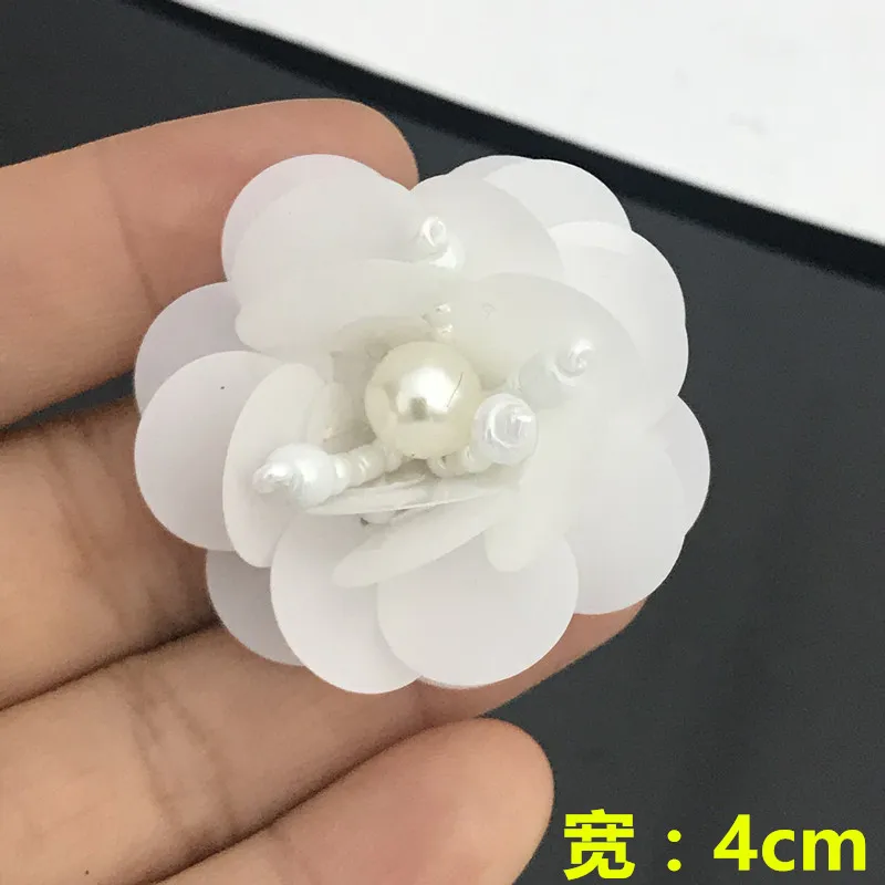 3D ручной работы Цветы из бисера патчи для одежды Сделай Сам пришить блестками