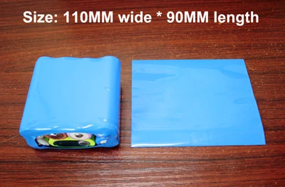 110MM wide-90MM long 100 шт/партия 18650 литиевая батарея термоусадочная втулка батарея оболочка ПВХ огнестойкая изоляционная втулка упаковочная пленка - Цвет: 110MM wide-90MM long