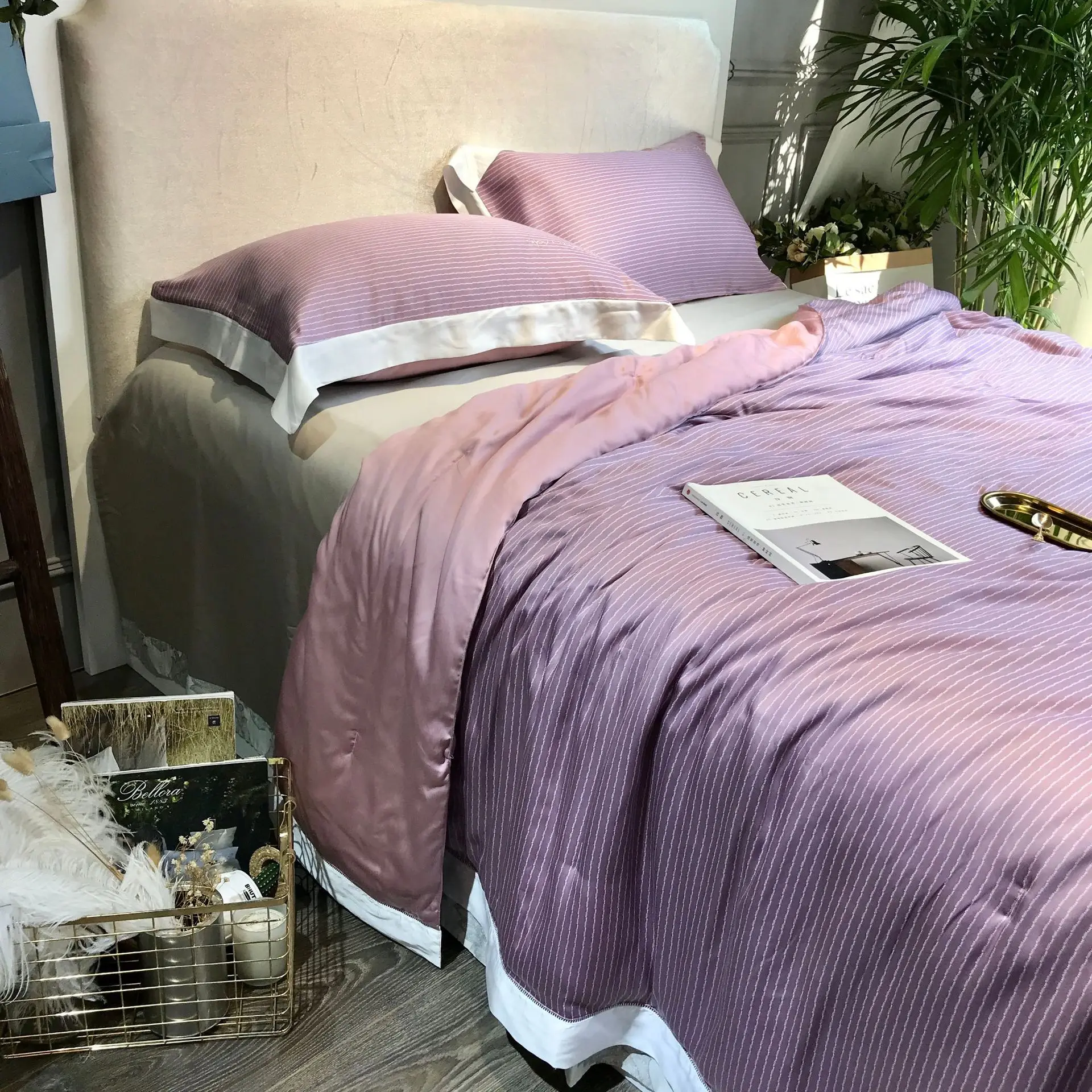 Abbiemao высококачественное постельное белье из хлопка Tencel, комплект из 4 предметов, кружевное шелковое постельное белье на весну/лето, размер queen/King