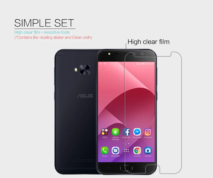 2 шт./лот для Asus Zenfone 4 Selfie Pro ZD552KL NILLKIN Супер прозрачная защитная пленка против