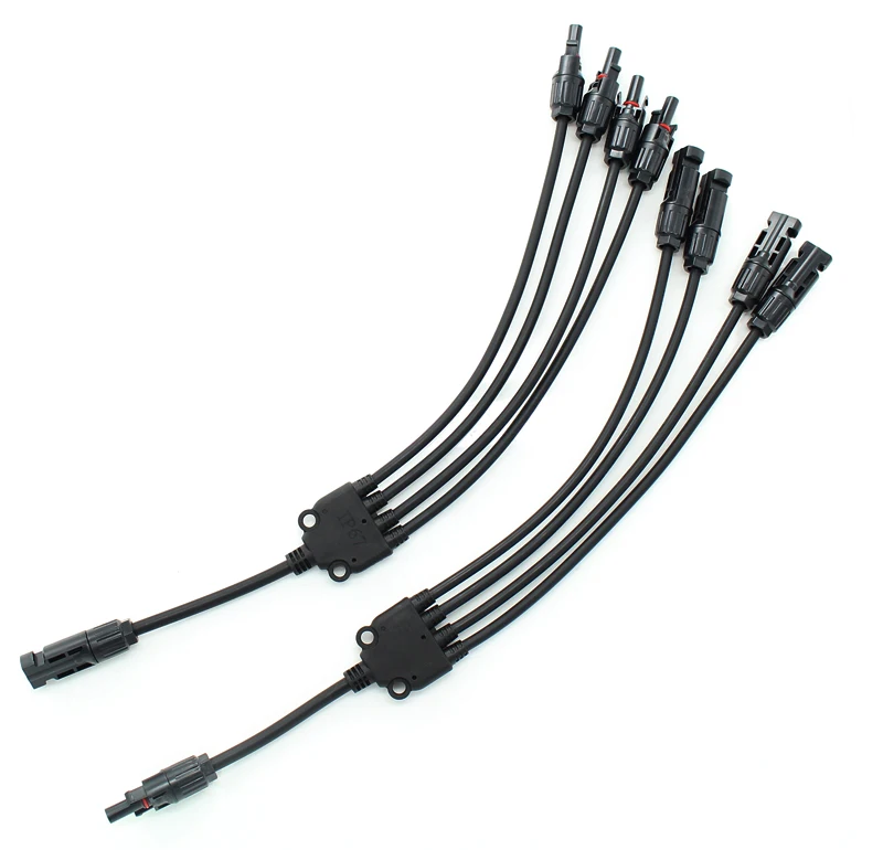 10 пар TUV UL Y филиал 1 до 4 Солнечный Кабель Разъемы M/FFFF & F/MMMM панели солнечных