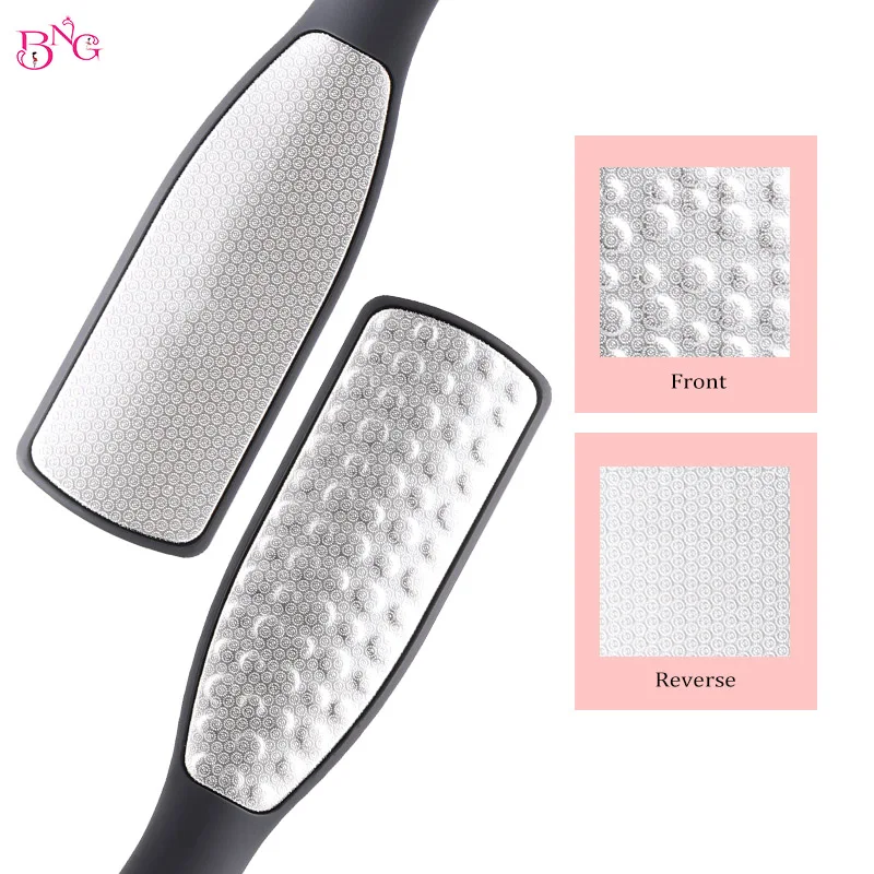 BNG 1pc Black Professional Foot Files Stainless Steel Double Sided Hard Dead Skin Callus Pedicure Remover File washable | Красота и