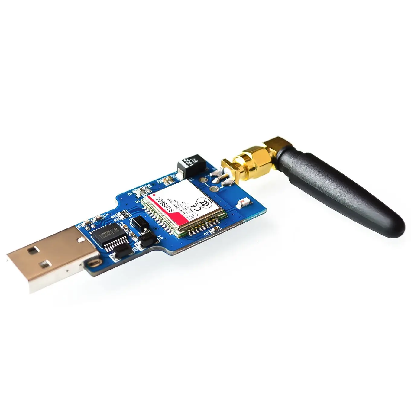 USB to GSM Serial GPRS SIM800C Module With Bluetooth Sim900a Computer Control Calling Antenna | Электронные компоненты и