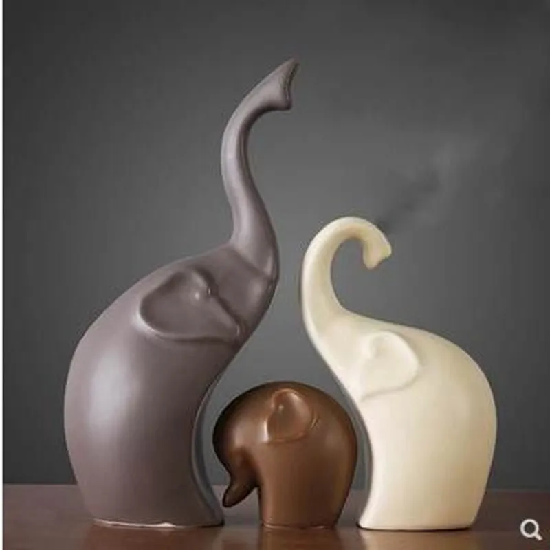Европейские Керамические изделия для животных слоны и олени украшение домашнего