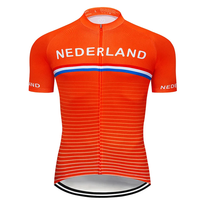 Cycling Jersey Summer Pro Team NEDERLAND Cycling Jersey Bib Set MTB Uniform Bicycle Clothing Bike Wear Clothes Mens Short Maillot Culotte - Color: Cycling Jersey