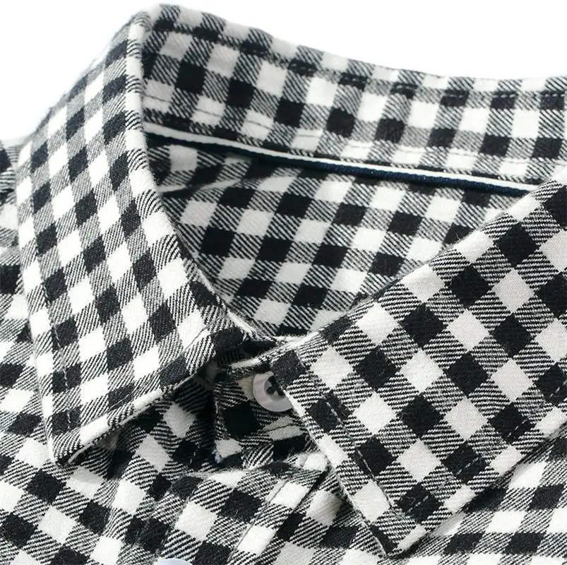 Markless плед мужские рубашки Новинка 2017 года Осень Человек Повседневная футболка из