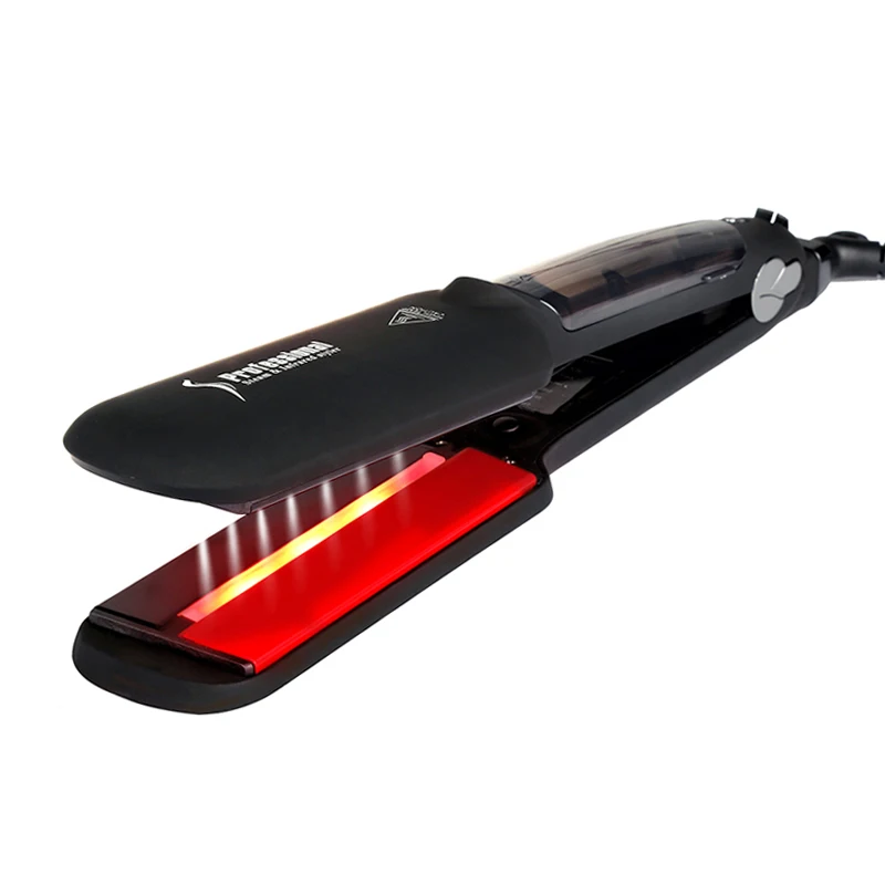 Утюжок для волос с функцией пара Steam Function Flat Iron Tourmaline Ceramic Vapor Professional Hair Straightener with Argan Oil Infusion Straightening Irons on.