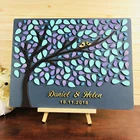 Индивидуальная 3D книга для гостей на свадьбу, уникальная книга для гостей на свадьбу, подарок Mr  Mrs с деревом и двумя птицами, свадебное украшение