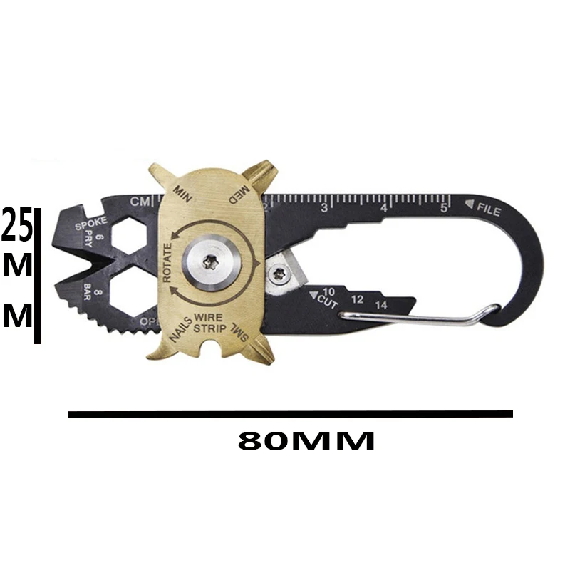 EDC Outdoor Multi Tools 20 in 1 Multifunction Hunting Survival Camping Pocket Military Credit Nail Puller Screwdriver | Спорт и