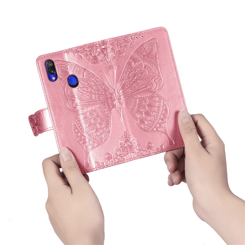3D бабочка чехол-портмоне с откидной крышкой для Xiaomi Redmi 7A 6A 5 Plus 4A 4X Примечание 5A платье для детей 4, 5, 7, 6 Go Pro F1 Mi A1 5X A2 8 Lite 9 se 5A 6A крышка