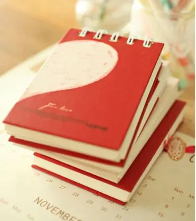 Мини-дневник kawaii с сердечками портативная мини-книга катушкой портативный