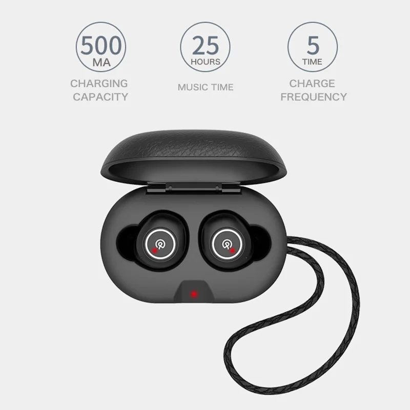Беспроводная Bluetooth-гарнитура FDBRO 5 0 сенсорные перезаряжаемые спортивные наушники
