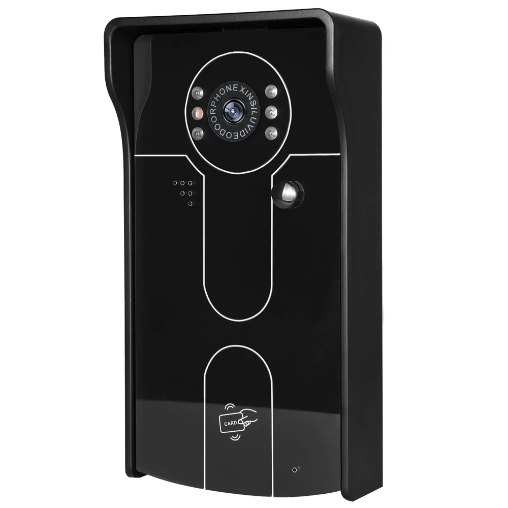 Черный видеодомофон с ЖК дисплеем 4 3 дюйма и камерой ночного видения|video doorphone|wired