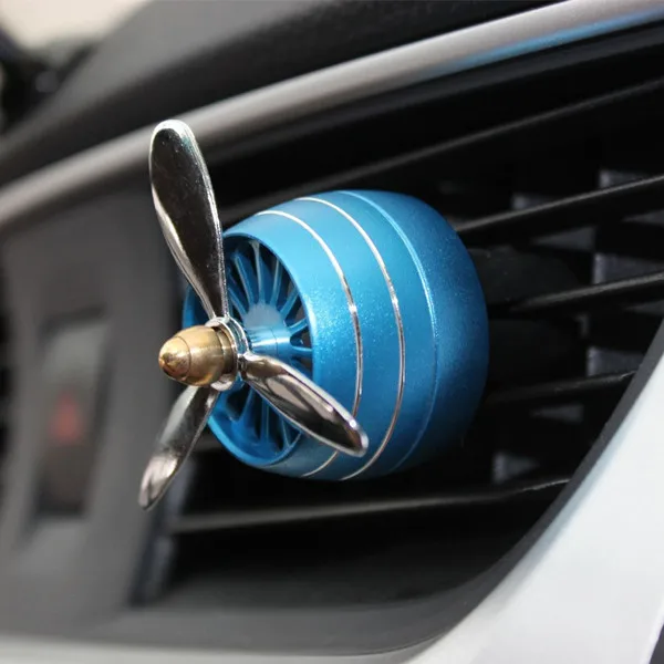 Blue Автомобильный освежитель воздуха, светодиодный ароматизатор на вентиляционное отверстие, парфюмерный зажим, ароматерапия, ароматизатор, сплав, автомобильные аксессуары - Название цвета: Blue