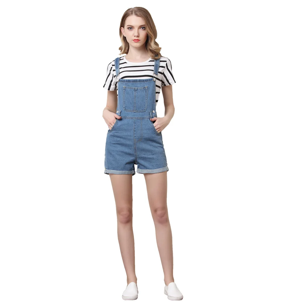 

LORDXX Denim Overalls Shorts Women Blue Summer Short Jumpsuits Playsuits 2018 New Romper combinaison short femme Jean shorts