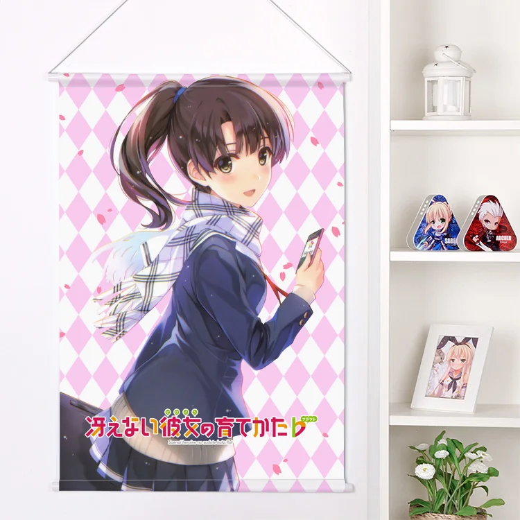Плоский Новый японский аниме мультфильм saenai heroine no sodate kata персиковый кожа вельвет
