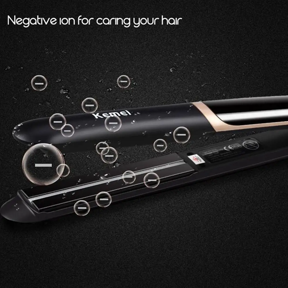 Электрический Выпрямитель для волос с температурным дисплеем турмалиновый