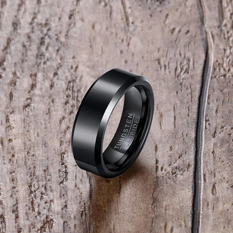 Мужские обручальные кольца из карбида вольфрама черного цвета|engagement wedding ring|tungsten