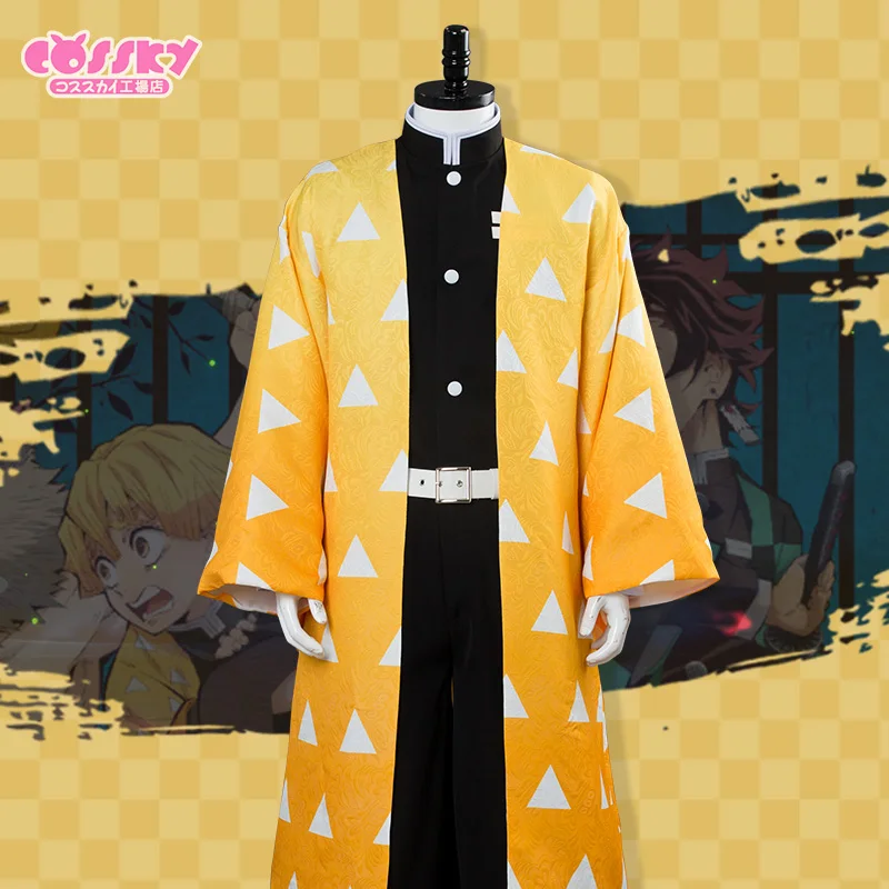 Костюм для костюмированной вечеринки Kimetsu no Yaiba Agatsuma Zenitsu костюм Хэллоуина