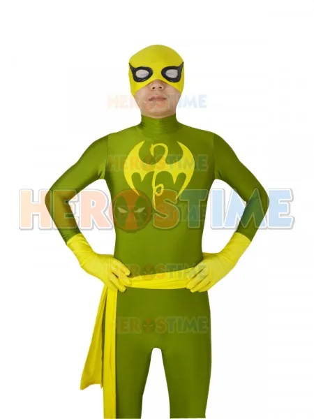 Iron Fist Suit X-men Superhero Costume Spandex Lycra Halloween Cosplay Fullbody Zentai Free Shipping |