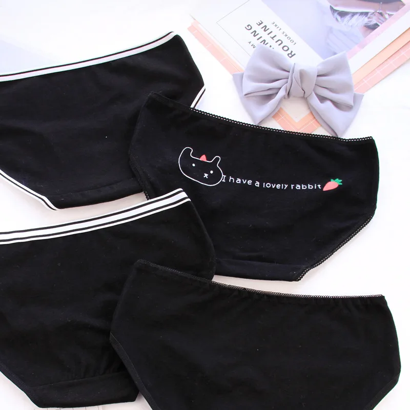 Новинка нижнее белье с заниженной талией для молодых девушек 4 шт./лот хлопковые