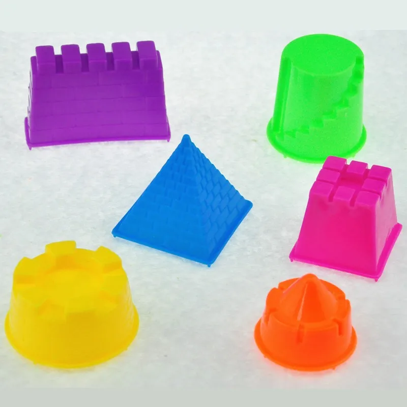 6 шт./компл. портативный замок песок глина Новинка пляжные игрушки модель для