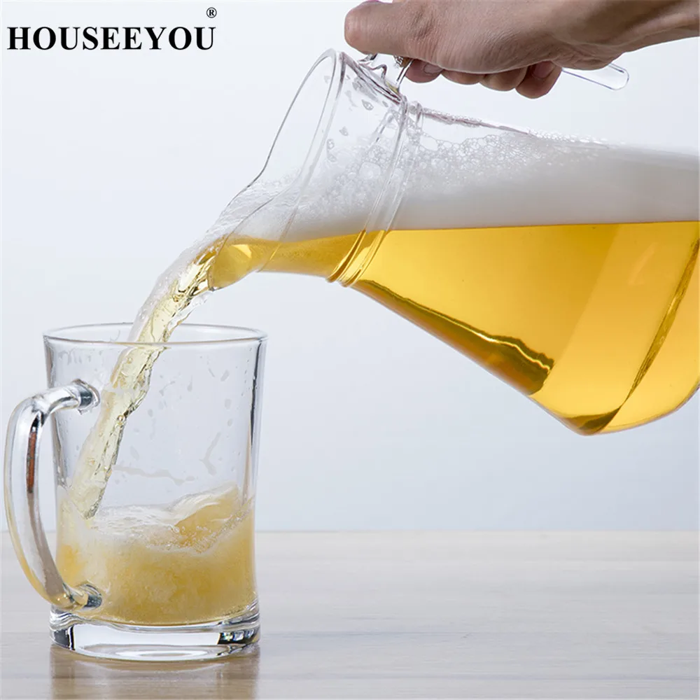 Houseyou 1300 мл хрустальный стеклянный аэратор для пива контейнер вина диспенсер с