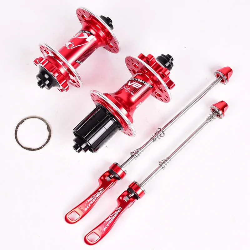 Red 9X100 10X135mm KRSCT 32 H MTB Велосипедный Спорт Диск Тормозная ступица 5 подшипники 6 Pawls 72 кликов концентраторы QR через мост Quick Release для AM FR горный велосипед - Цвет: Red 9X100 10X135mm