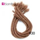 Sambraid, ручная работа, дреды, волосы для наращивания, 20 дюймов, вязанные крючком волосы, 5 стендов, вязанные крючком косички, синтетические волосы для женщин