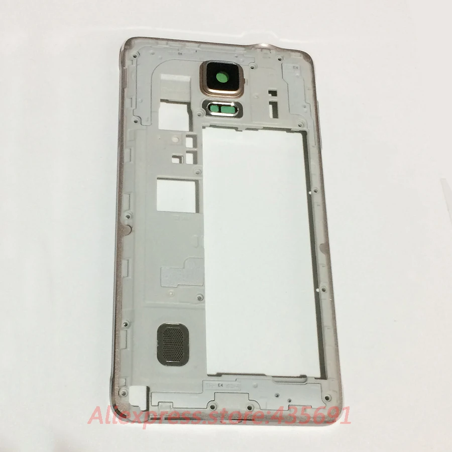 10 шт. Бесплатная доставка DHL Новая пластина средней рамы с ободком для Samsung Galaxy Note 4
