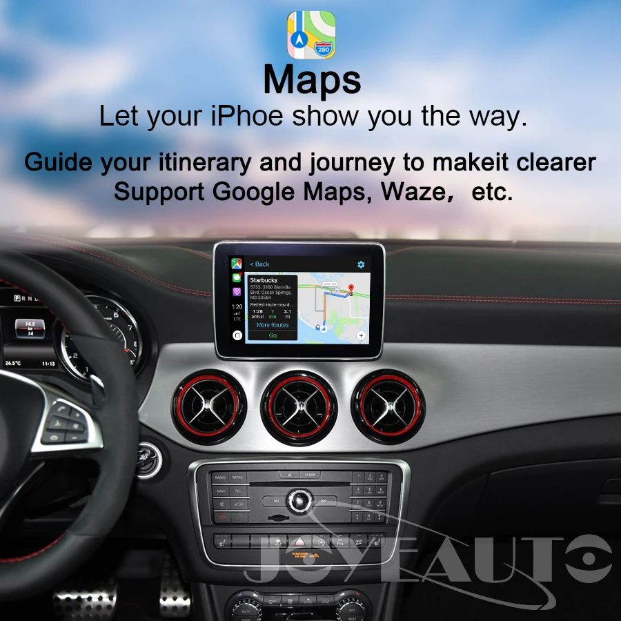 Joyeauto Wifi Wireless Carplay Android Auto Mirror Retrofit for Mercedes C CLA CLS class NTG 5.1 5.2 5.5 support Reverse Camera