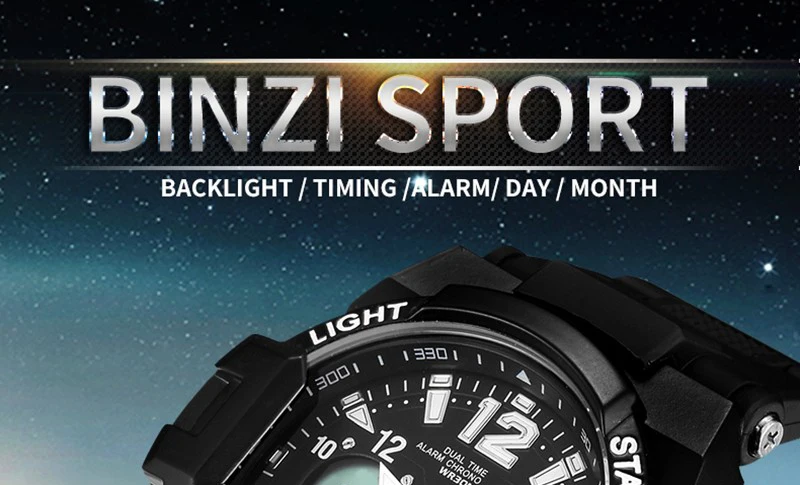 BINZI мужские часы reloj hombre спортивные водонепроницаемые часы для мужчин наручные часы Relogio Masculino erkek kol saati мужской час