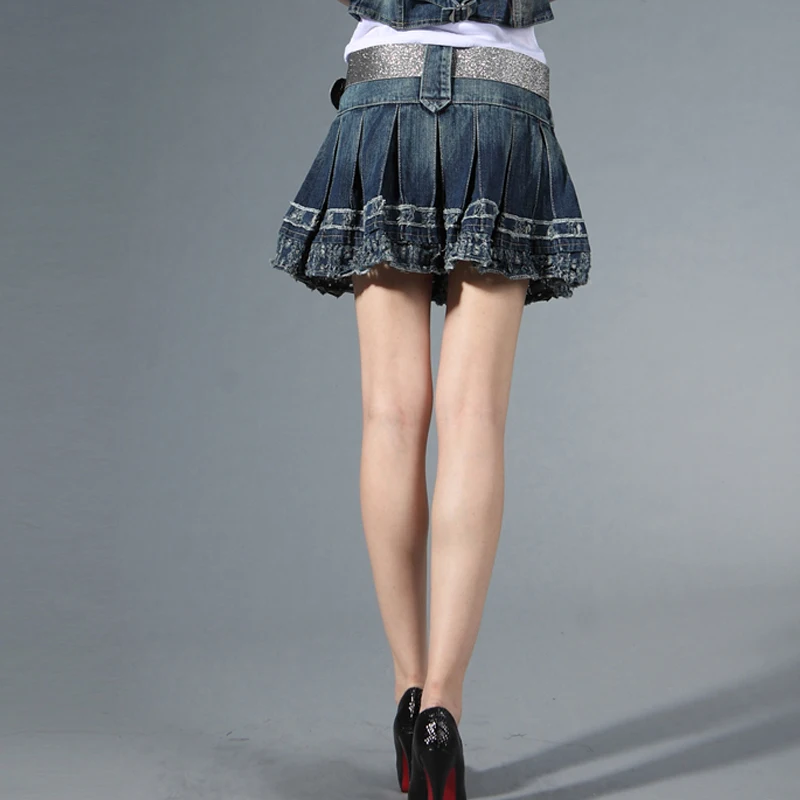 Женская мода сексапильная мини юбка в складку большого размера S M L XL XXL 3XL 16 89F|skirt