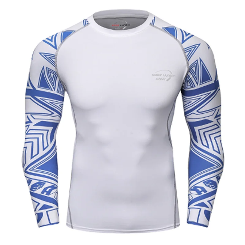 2019 Новый быстросохнущая сжатие будет Для мужчин футболка спортивные штаны с