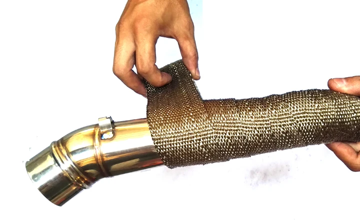 Выхлопной коллектор для мотоциклов 5 м и 10 обмотка труб теплоизоляционная ткань