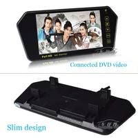 latest high resolution full hd 7 car tft lcd 1024 x 600 monitor rear view mirror for backup camera or dvd navigator