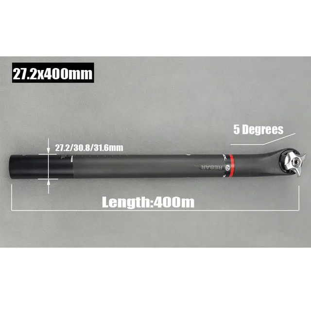 27.2x400mm TMAEX углеродного Подседельный штырь волокно Дорожный комплект для велосипеда Черный 27,2/30,8/31,6 мм карбоновая Передняя Велосипедная вилка углеродная стойка для велосипедного сиденья аксессуары - Цвет: 27.2x400mm