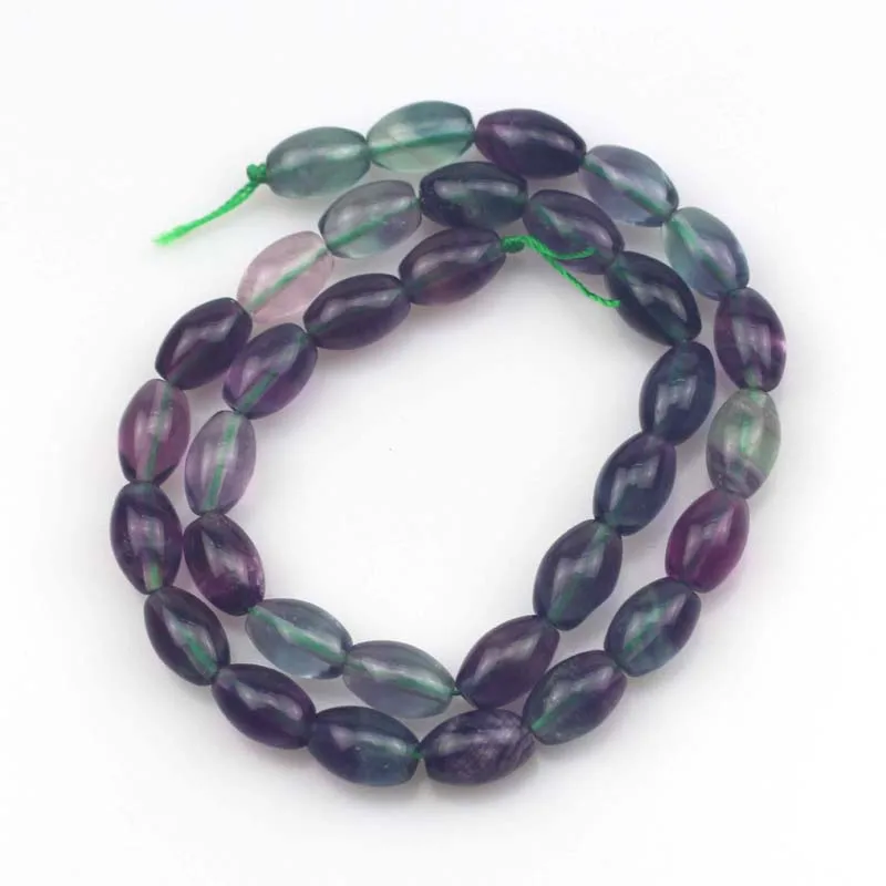 

8x12mm olivary shape fluorite stone beads natural GEM stone beads DIY spacer beads for jewelry making strand 15" wholesale !