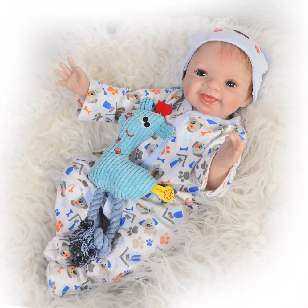 

Blue bear pacifier with Silicone Reborn Baby Doll Realistic Bebe Girl Dolls 55cm Alive Real Baby Lifelike boy girl Birthday Gift