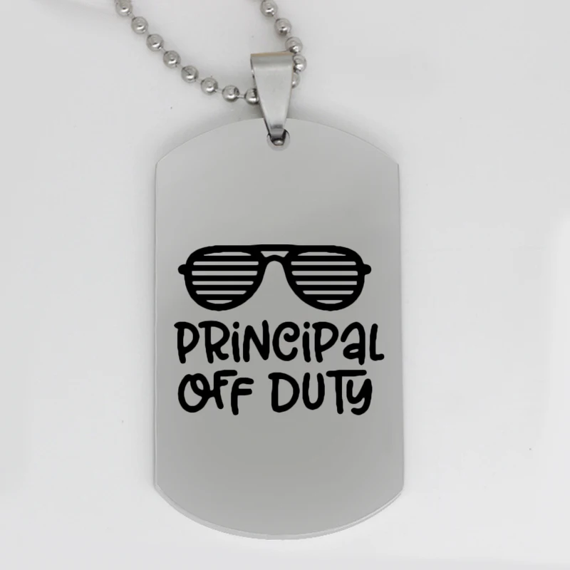 

Ufine jewelry pendant army card principal off duty stainless steel customed necklace N4343